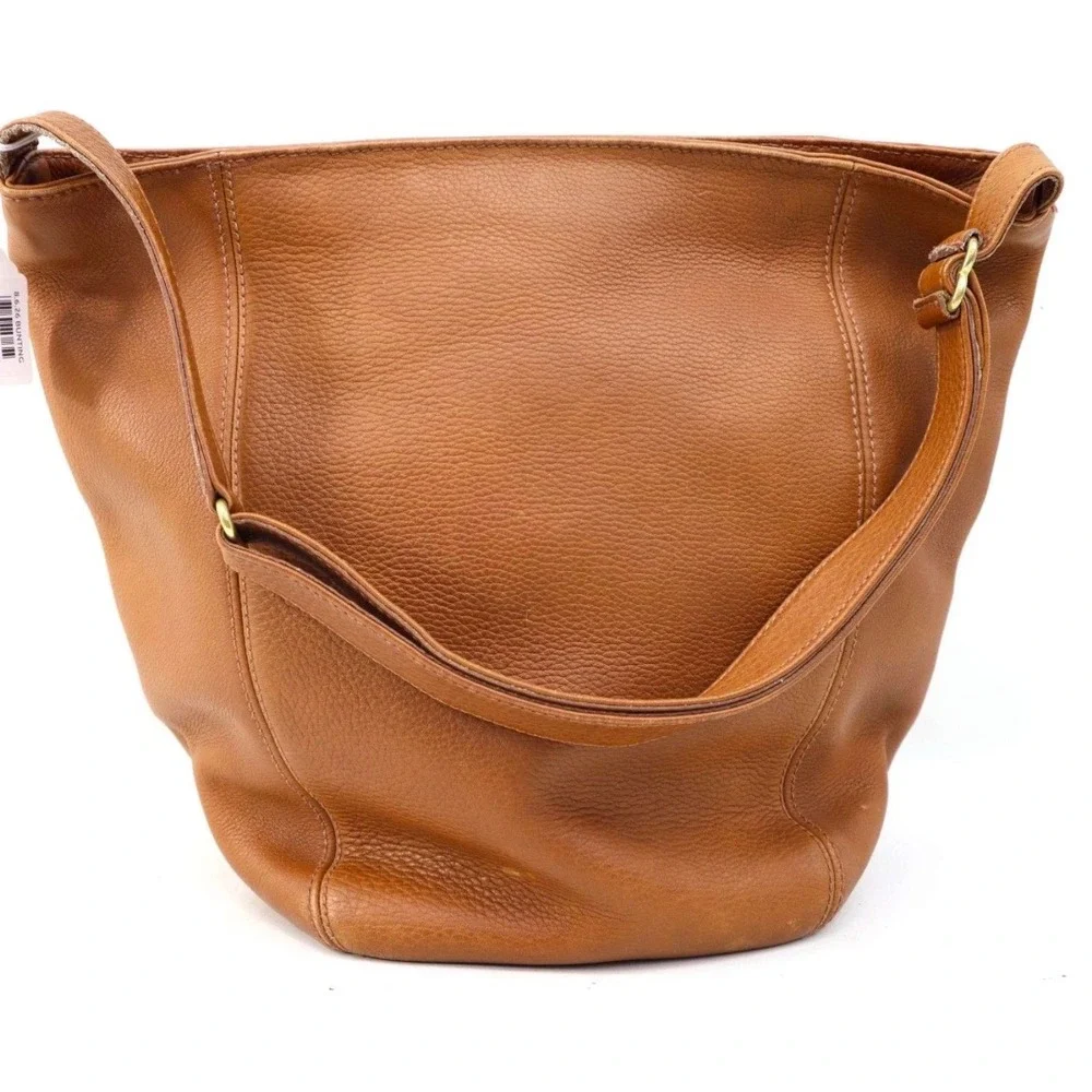 Coach Vintage 90s Sonoma Tan Pebbled Leather Bucket Bag